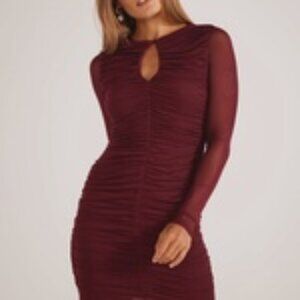 NWT!! Mink pink Kiki Mini Dress - Wine
